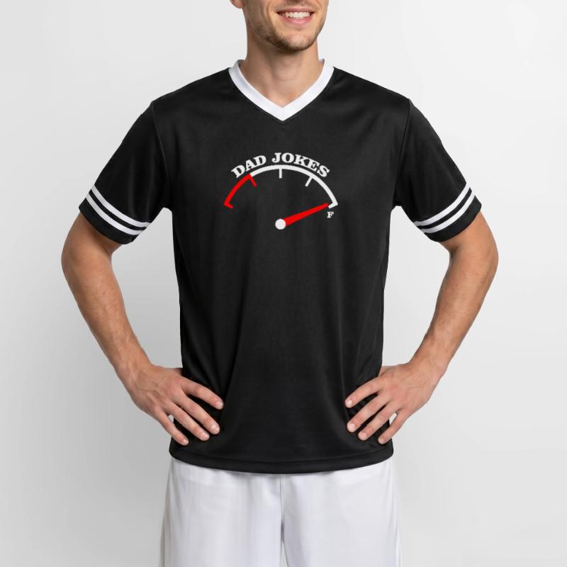 Conception du Tee Meter Dad Jokes T-shirt de foot unisexe en mesh