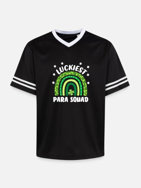 Luckiest Para Squad - Unisex Football Style Mesh T-Shirt - black/white
