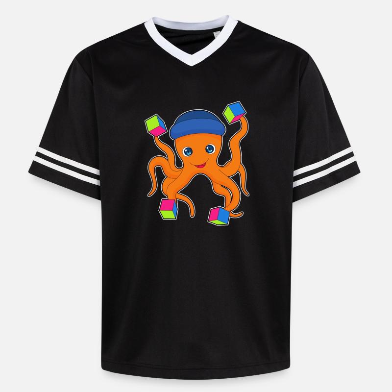 Cube de pieuvre - T-shirt de foot unisexe en mesh - noir/blanc
