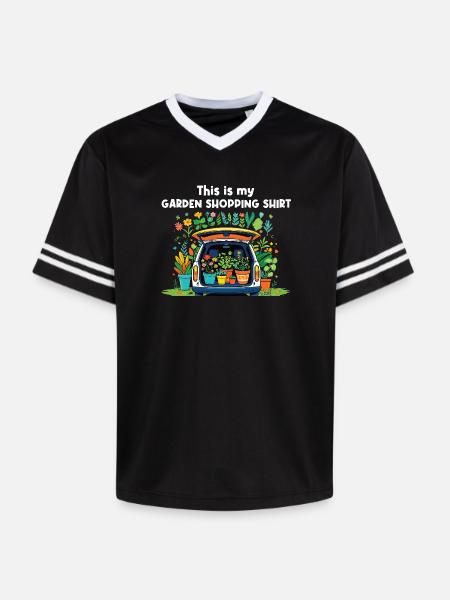Funny gardening fun mothers - Unisex Football Style Mesh T-Shirt - black/white