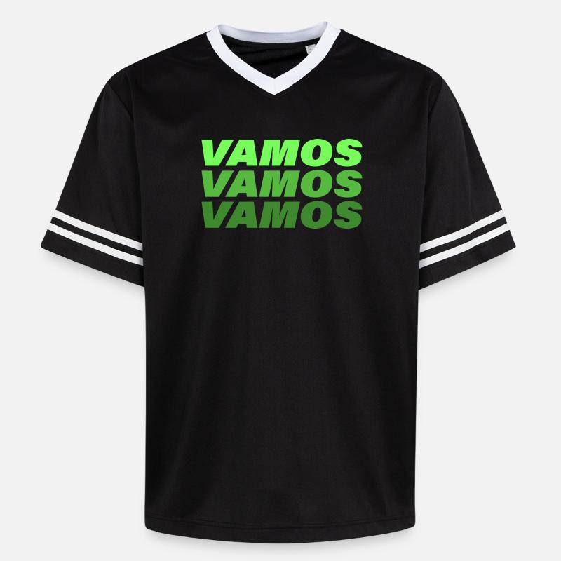 Vamos - T-shirt de foot unisexe en mesh - noir/blanc