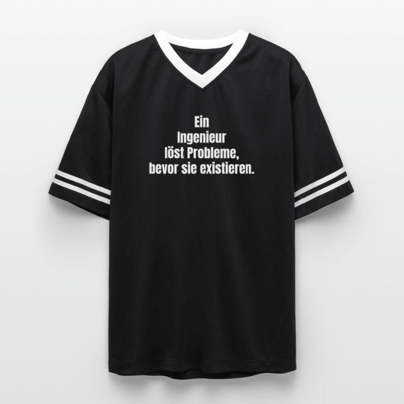 Engineer solves problems before they exist Unisex Football Style Mesh T-Shirt