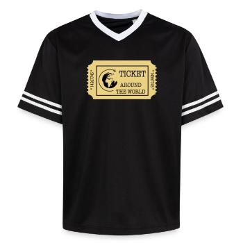 Around the World Ticket - T-shirt de foot unisexe en mesh - noir/blanc - Devant - AI Model Female 172 light (172cm) & AI Model Male 185 light (185cm)