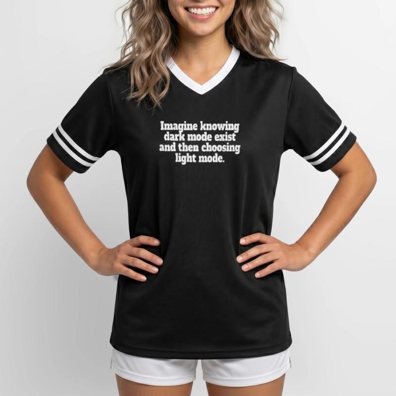 Le mode sombre existe Programmeur IT Nerd Coder Office T-shirt de foot unisexe en mesh