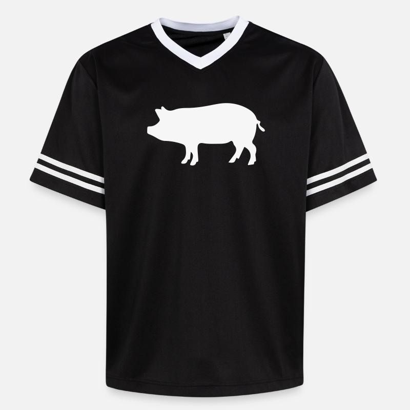 Cochon / 1c - T-shirt de foot unisexe en mesh - noir/blanc