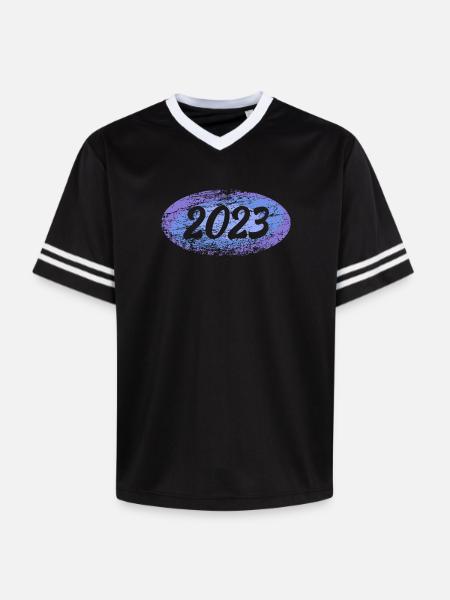 2023 2023 - Unisex Football Style Mesh T-Shirt - black/white