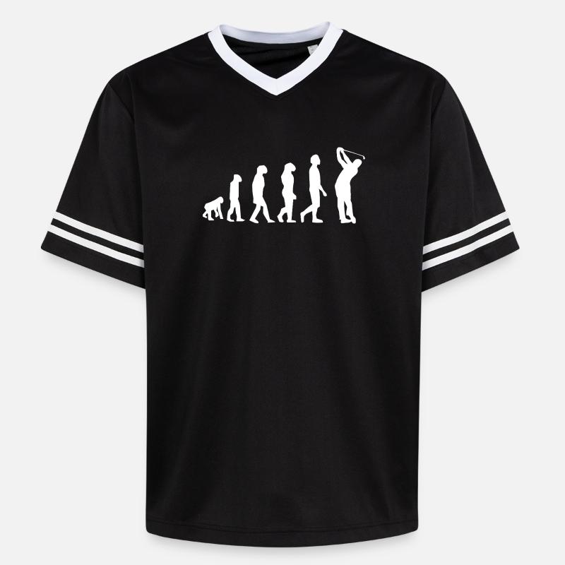 Évolution du swing de golf - T-shirt de foot unisexe en mesh - noir/blanc