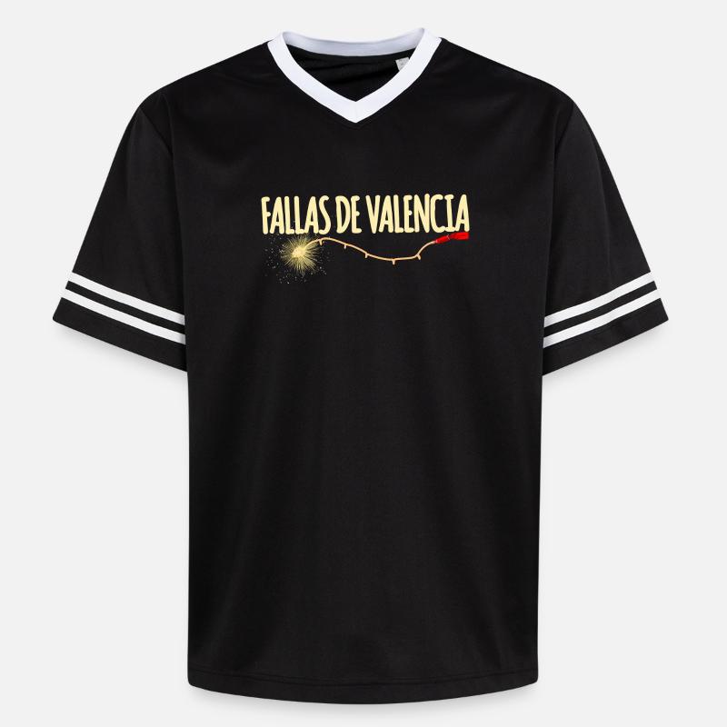 Fallas de Valencia Traca - T-shirt de foot unisexe en mesh - noir/blanc