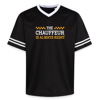 Taxi Driver Taxi - Unisex Football Style Mesh T-Shirt - black/white - Front - AI Model Female 172 light (172cm) & AI Model Male 185 light (185cm)