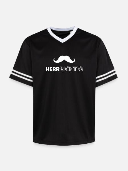I'm a man - Unisex Football Style Mesh T-Shirt - black/white