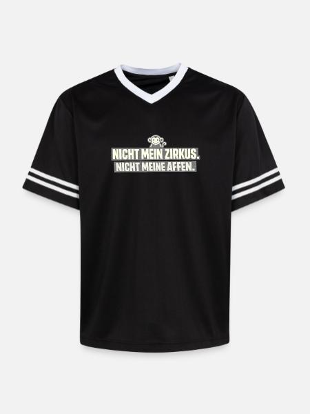 Pas mon cirque, pas mes singes - T-shirt de foot unisexe en mesh - noir/blanc