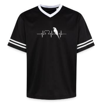 L’ère de l’ara - T-shirt de foot unisexe en mesh - noir/blanc - Devant - AI Model Female 172 light (172cm) & AI Model Male 185 light (185cm)