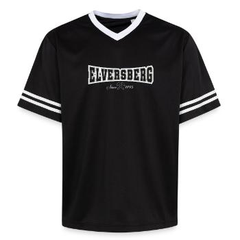 Elversberg - Unisex Football Style Mesh T-Shirt - black/white - Front - AI Model Female 172 light (172cm) & AI Model Male 185 light (185cm)