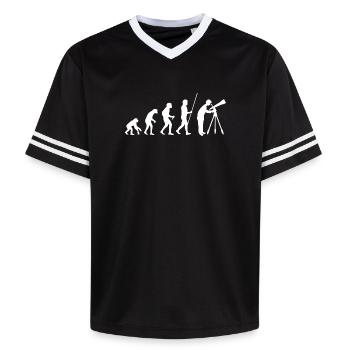 Astronomie Evolution - Unisex Football Style Mesh T-Shirt - Schwarz/Weiß - Vorne - AI Model Female 172 light (172cm) & AI Model Male 185 light (185cm)