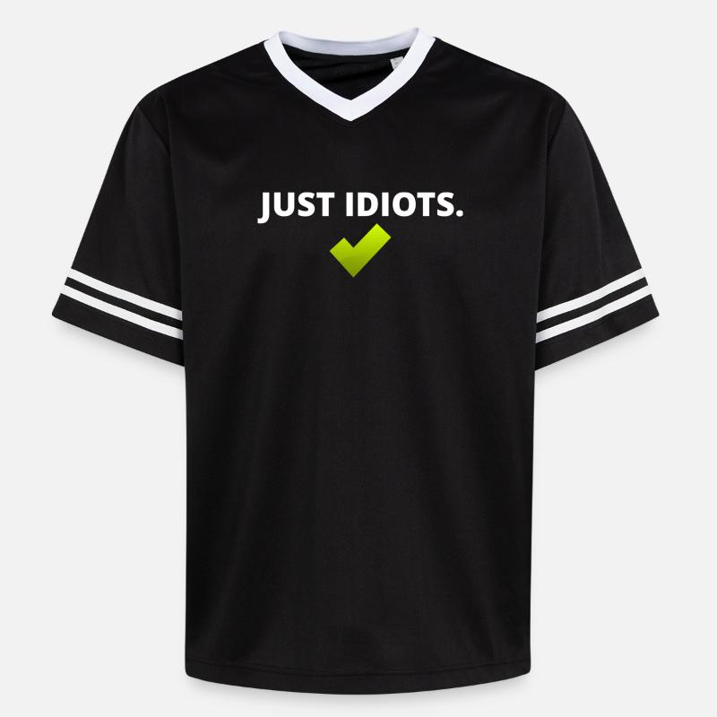 Conception juste idiote - T-shirt de foot unisexe en mesh - noir/blanc