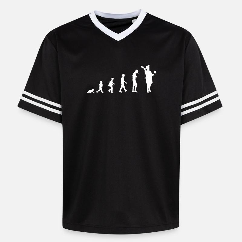 Évolution de bébé à boucher / métier - T-shirt de foot unisexe en mesh - noir/blanc