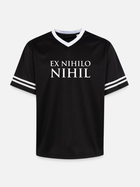 Ex nihilo nihil - Unisex Football Style Mesh T-Shirt - black/white