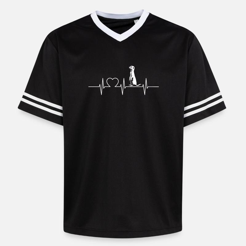 Suricate Erdmännchen - T-shirt de foot unisexe en mesh - noir/blanc