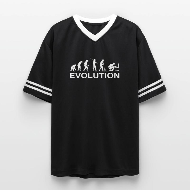 Programmierer Evolution Informatiker Entwickler Unisex Football Style Mesh T-Shirt