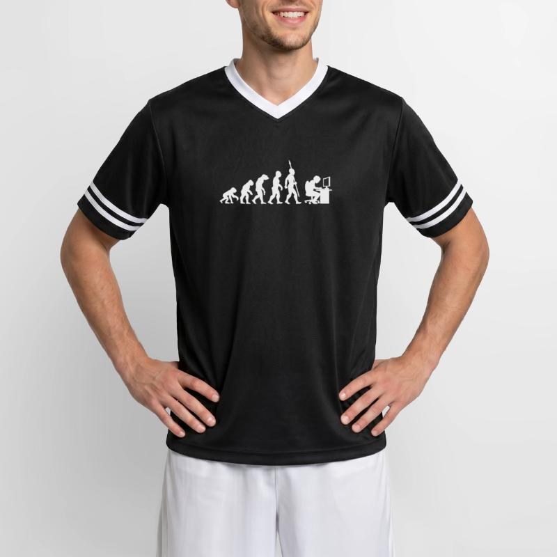 Computer PC Evolution Informatiker Programmierer Unisex Football Style Mesh T-Shirt