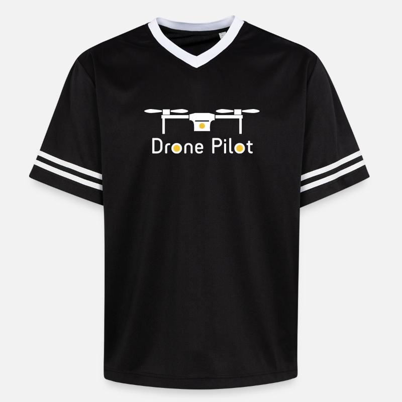 Drone Pilot - T-shirt de foot unisexe en mesh - noir/blanc