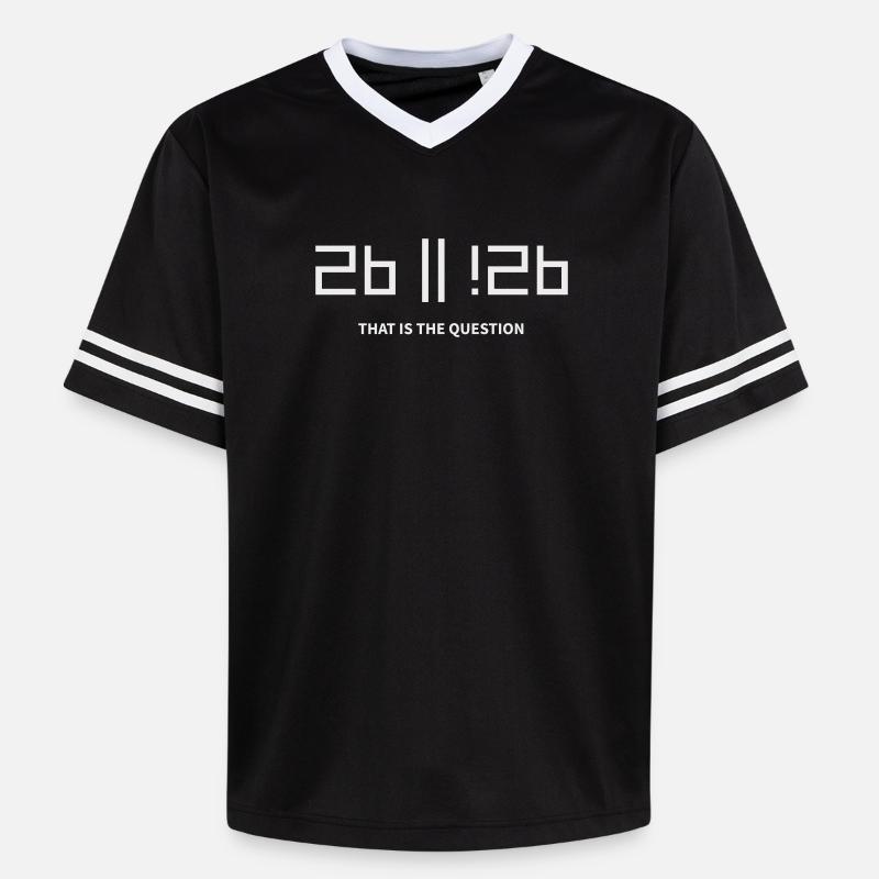 2b ou !2b pour être ou ne pas être c’est la question - T-shirt de foot unisexe en mesh - noir/blanc