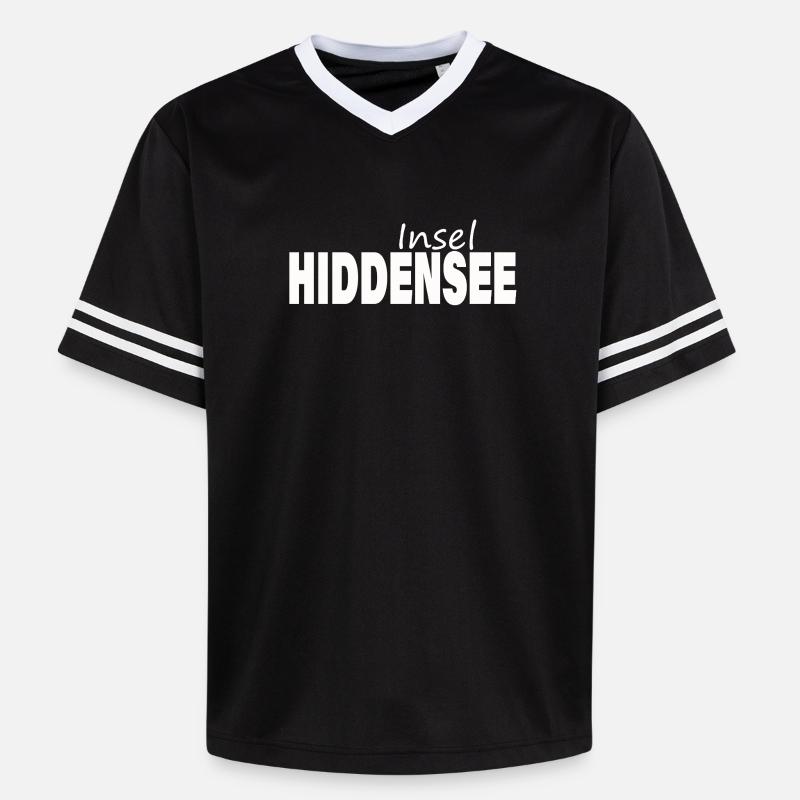 Hiddensee - T-shirt de foot unisexe en mesh - noir/blanc
