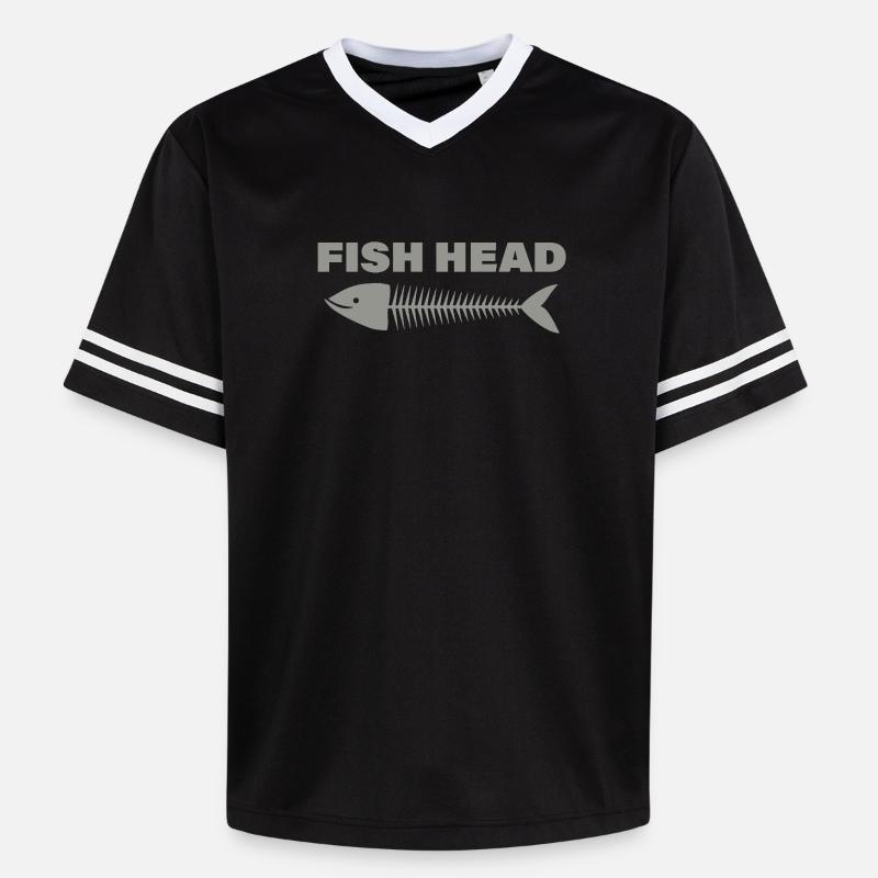 tête de poisson - T-shirt de foot unisexe en mesh - noir/blanc