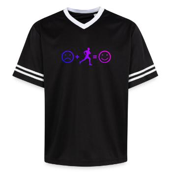 Idée cadeau pour une course à pied - T-shirt de foot unisexe en mesh - noir/blanc - Devant - AI Model Female 172 light (172cm) & AI Model Male 185 light (185cm)