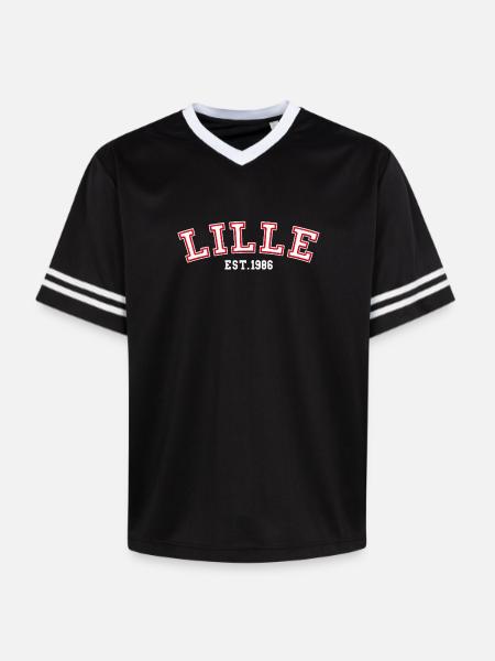 Lille Fondée en 1986 - T-shirt de foot unisexe en mesh - noir/blanc