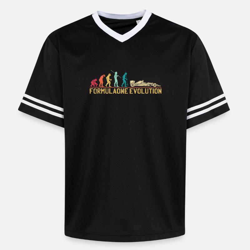 Formulaone Evolution Illustration - T-shirt de foot unisexe en mesh - noir/blanc