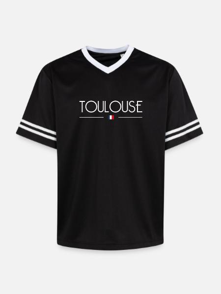 Toulouse - Unisex Football Style Mesh T-Shirt - black/white