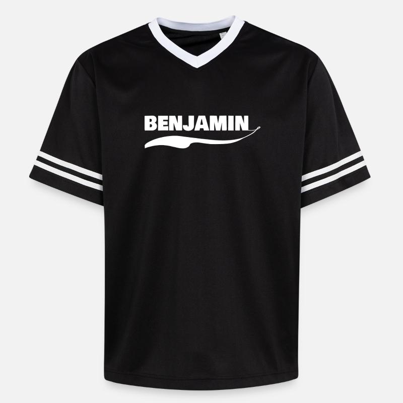 Benjamin - T-shirt de foot unisexe en mesh - noir/blanc