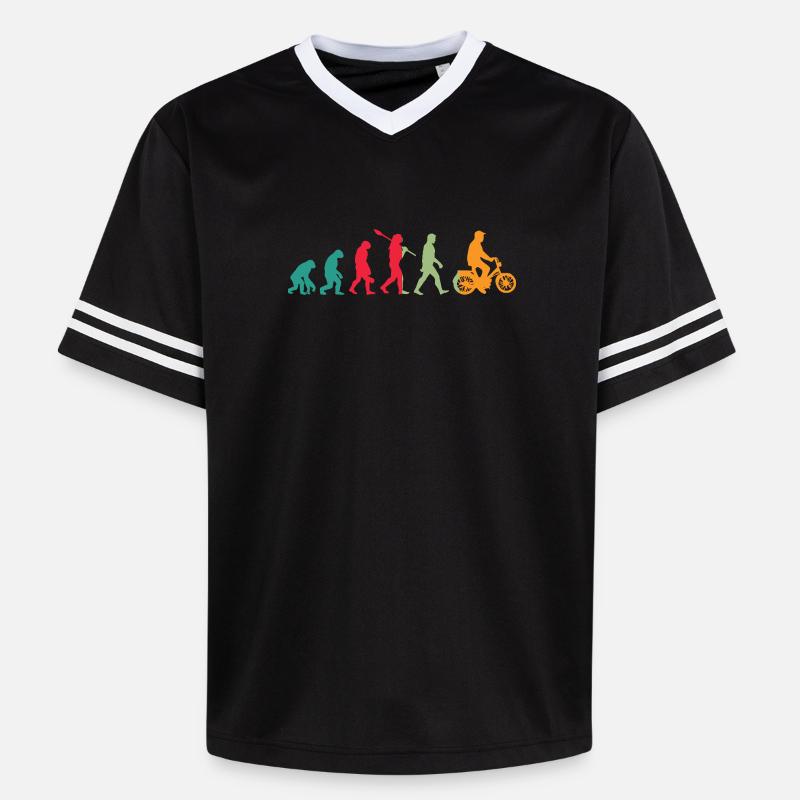 Mofa Evolution Moped - Unisex Football Style Mesh T-Shirt - black/white