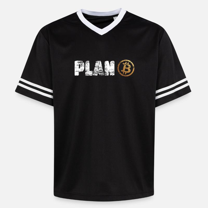 Plan Bitcoin Plan B - T-shirt de foot unisexe en mesh - noir/blanc