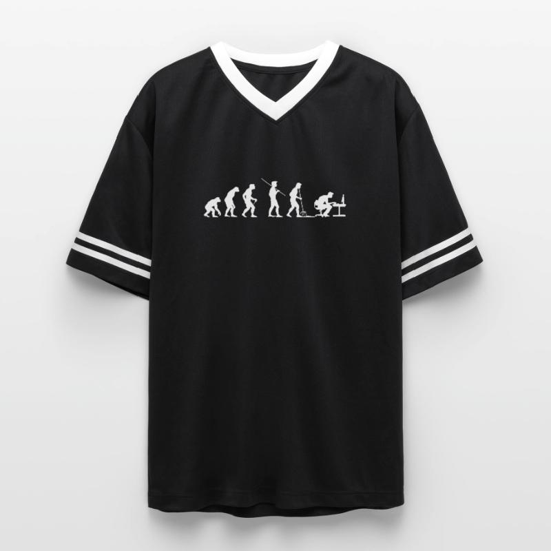 Evolution Programmer Computer Geek Unisex Football Style Mesh T-Shirt