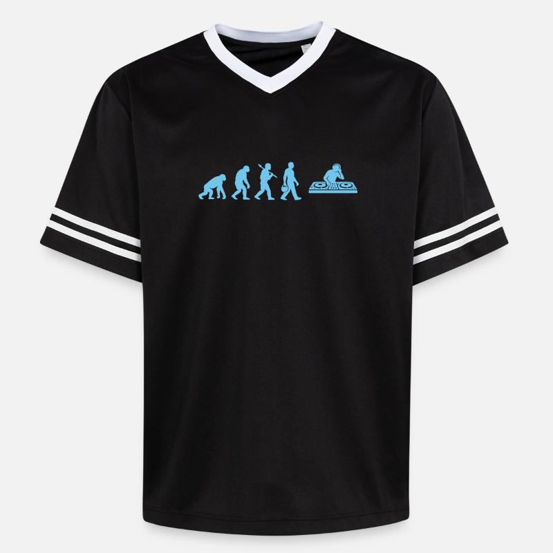 Evolution DJ Groove - T-shirt de foot unisexe en mesh - noir/blanc
