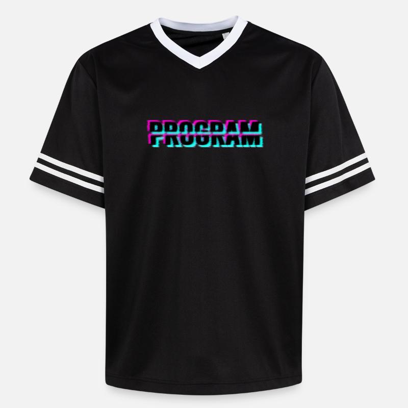 Programme informatique - Unisex Football Style Mesh T-Shirt - noir/blanc