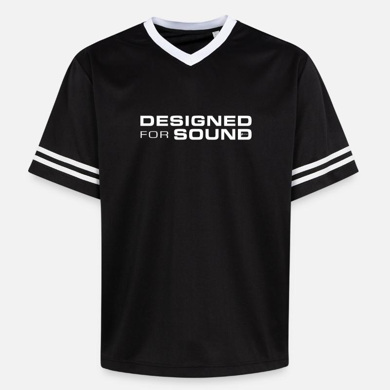 Conçu pour le son - T-shirt de foot unisexe en mesh - noir/blanc