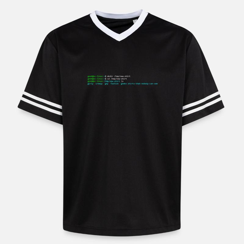 terminal linux - T-shirt de foot unisexe en mesh - noir/blanc