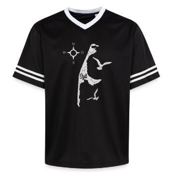 Sylt mon île - T-shirt de foot unisexe en mesh - noir/blanc - Devant - AI Model Female 172 light (172cm) & AI Model Male 185 light (185cm)