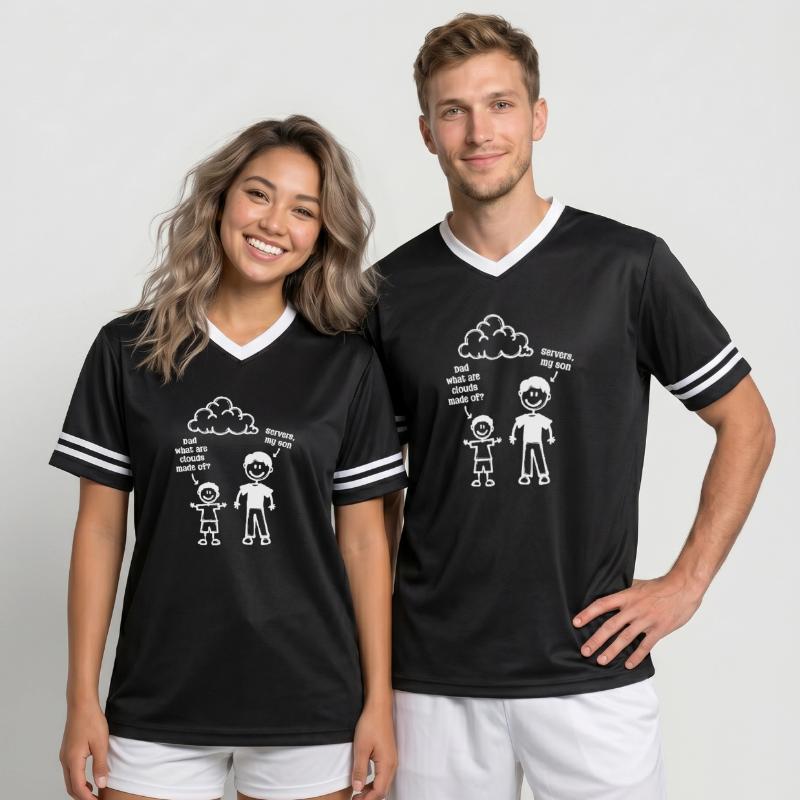Developer, Coden, Computer Geek, Web Developer, Geek Unisex Football Style Mesh T-Shirt