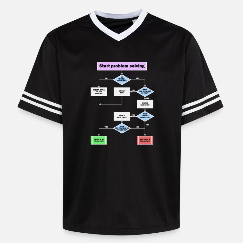 Problem solving - Unisex Football Style Mesh T-Shirt - black/white