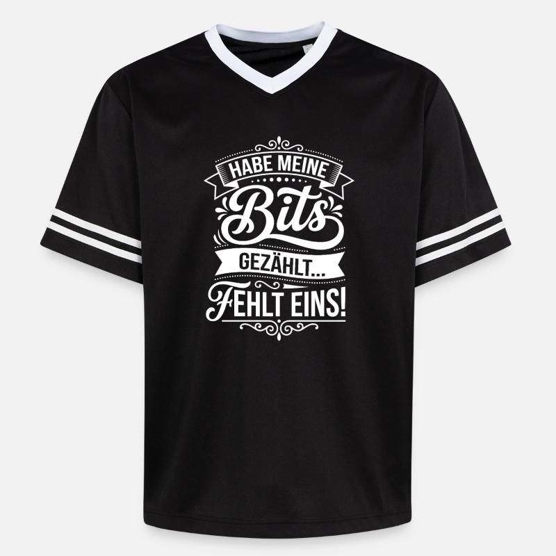 Counted my bits... One is missing! - Unisex Football Style Mesh T-Shirt - black/white