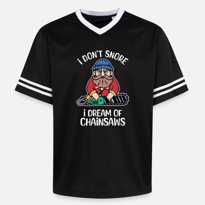 Tronçonneuse déclaration bûcheron sciure bois - T-shirt de foot unisexe en mesh - noir/blanc