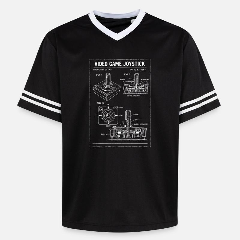 Plan rétro du joystick - T-shirt de foot unisexe en mesh - noir/blanc