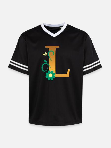 L - Unisex Football Style Mesh T-Shirt - black/white