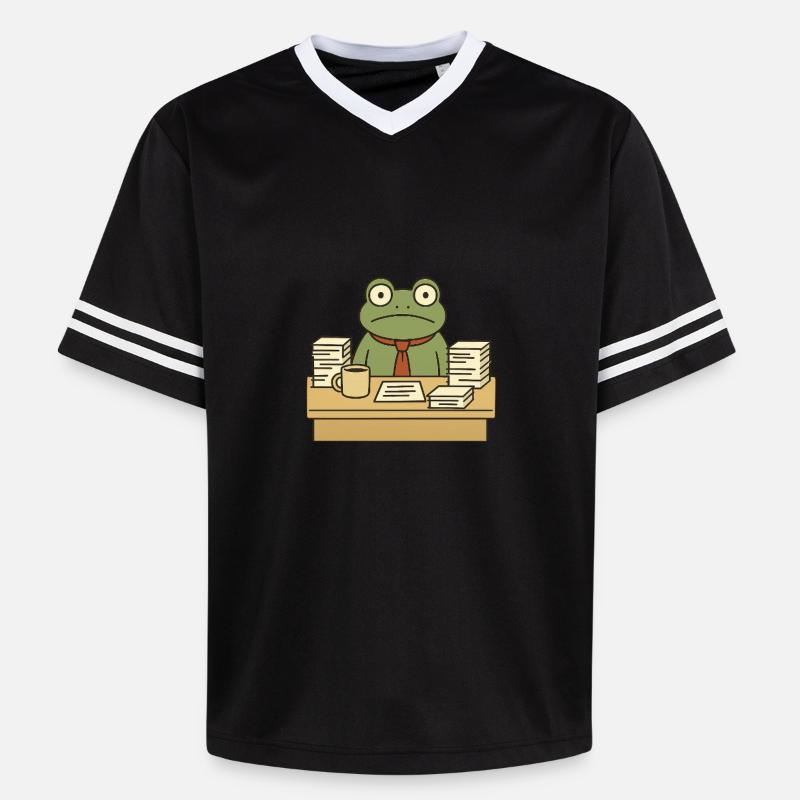 Grenouille d’affaires - T-shirt de foot unisexe en mesh - noir/blanc