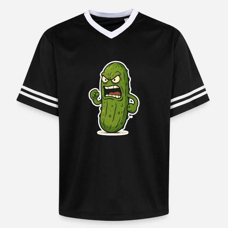 Attaque du concombre - T-shirt de foot unisexe en mesh - noir/blanc