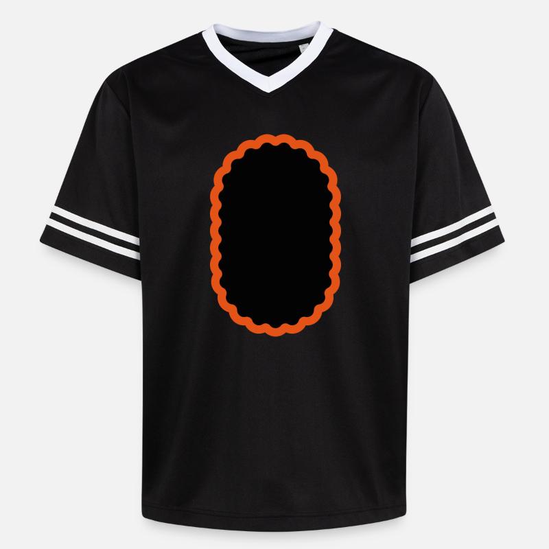 Patch vélo ovale, vélo patch vélo - T-shirt de foot unisexe en mesh - noir/blanc